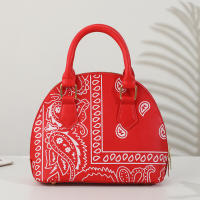 Bolso De Hombro Grande Con Manija De Flor De Cashew Y Diseño De Concha Resistente Al Agua Para Mujer Bolso De Bandolera Casual De PU - details 2