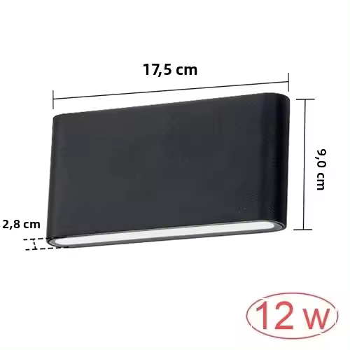 Lámpara De Pared Impermeable LED Moderna Para Exteriores Y Interiores Iluminación Minimalista Para Dormitorio Balcón Porche Jardín Decorativa Montaje En La Pared Material Aluminio - 1