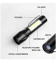 Mini Torcha LED Recargable Portátil Con USB Alta Potencia Batería De Carga Linterna Impermeable De Longitud De Haza Para Camping - details 3