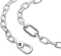PANDORA ME Collar de plata de ley con eslabones-Enlace pequeño，Viene con un embalaje de caja de regalo completo. - details 1