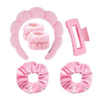 Set De 6 Espumas De Baño Con Diademas Para Lavar La Cara Y Muñecas Clip De Cabello Para Mujeres Accesorios De Cabello - details 0