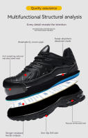 Botas De Trabajo Para Hombre Zapatillas De Aire Ligera Antipinchazos Indestructibles Con Punta De Acero Zapatos De Seguridad - details 4