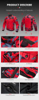 Chaqueta De Motociclista Para Hombres Impermeable Y Transpirable Ropa De Motocross Protección Y Comodidad Material Poliéster Y Nylon - details 7
