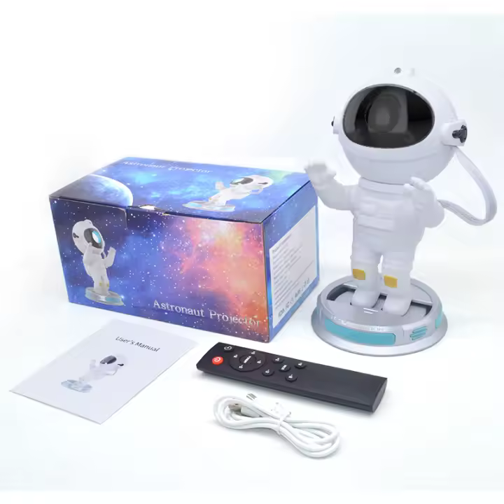 Proyector De Galaxia Y Astronauta Con Control Remoto Y Timer Proyector De Estrellas Para Decoración De Habitaciones De Niños Y Adultos Forma Rectangular Fuente De Luz Incandescente - 1
