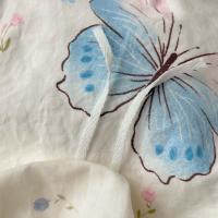 Bed Linen Butterflies 135 x 200 cm 2-Piece Girls Colourful Butterfly Flowers Bedding Sets Soft Washed Microfibre Duvet Cover with Pillowcase 80 x 80 cm Zip - details 3