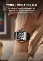 Reloj Mecánico Para Hombre LIGE Diseño Skeleton Acero Inoxidable Cristal De Zafiro Resistente Al Agua Con Display Sin Números Corona a Prueba De Agua - details 12