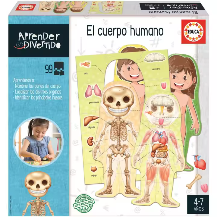 Juego Aprender Es Divertido El Cuerpo Humano (Educa 18701) - 1