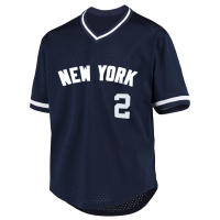 Camiseta De Béisbol Para Hombres Número 2 Con Bordado De Letras De Nueva York Ajuste Largo Cuello En V Manga Corta Transpirable Retro Deporte - details 2