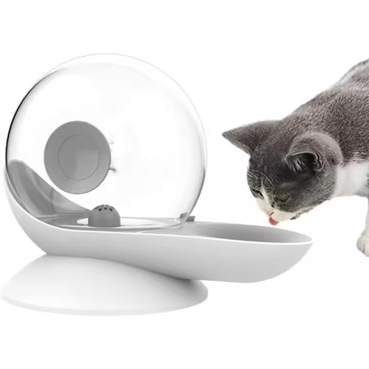 Dispensador Automático de Agua para Perros Gatos, Forma de Caracol, Bebedor por Gravedad para Mascotas, Fuente Transparente - 1