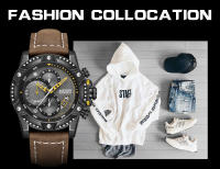 Reloj De Hombre MEGIR Moda Cronógrafo Cinta De Cuero Casual Resistantes Al Agua Reloj De Pulsera De Cuarzo Para Deporte Y Uso Diario - details 19