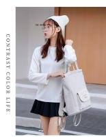Mochila GRANDE impermeable para ordenador portátil, bolso escolar Unisex, Color sólido, japonés, bla - details 15