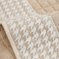 Cubierta De Sofá Con Diseño De Cuadros Y Encaje Houndstooth Anti-Derrapante Para Sala De Estar Silla De Accento Cubierta De Asiento Amigable Con Mascotas - details 2