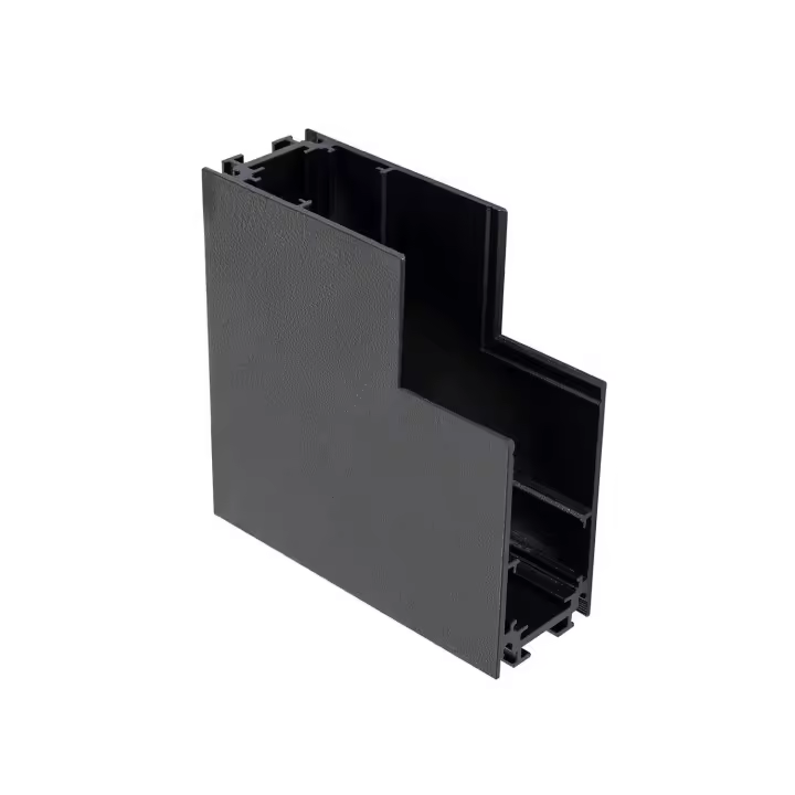 Ledkia Unión en L Vertical para Carril Magnético Superficie 20mm Negro - 1