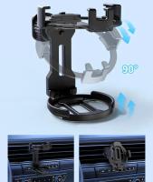 Soporte De Vaso Para Coche Multifuncional Con Soporte De Teléfono Y Café 360 Grados Giratorio Para Botella De Agua Y Refrescos Ventilador De Aire - details 6