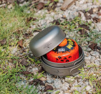 Juego De Cocina Ultraligero Boundless Voyage Para Camping Y Exteriores Tierra Platos Y Ollas De Titanio Ti2031C - details 5