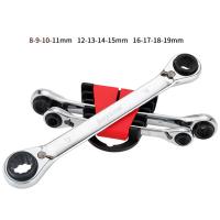 Llave De Eje Doble 4 En 1 Multi Combinación Llaves De Equipo De Juego De Herramientas De Cráneo Vanadio Cromo - details 4