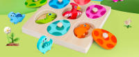 Puzzle De Dinosaurio De Madera Juego Educativo Montessori Para Niños Juguete De Aprendizaje Temprano Con Palos Regalo Para Niños De 3-6 Años - details 1