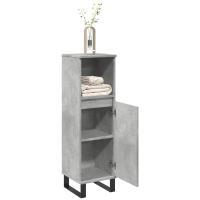 vidaXL Armario de baño madera contrachapada gris hormigón 30x30x100 cm - details 0