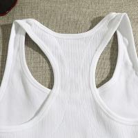 Top De Yoga Basic Racerback Para Mujer Camiseta Sin Costuras De Rib Knit Para Gimnasio Y Pilates Sin Almohadillas Internas - details 7