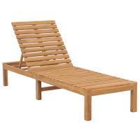 vidaXL Tumbonas madera maciza de teca Cantidad 1 o 2 Sillas de Exterior Ideal para jardín, playa, piscina, terraza Tumbona Piscina Tumbonas Playa Tumbonas Jardín Exterior - details 0