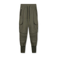 Nuevos Pantalones De Cargo Para Hombre 2024 Multi-Bolsillos Estilo Safari Fitness Y Deporte Pantalones Casuales De Cintura Media - details 4