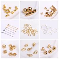 Bolas Redondas Y Planas De Latón Galvanizado En Oro 18K Para Suministros De Joyería DIY Accesorios Para Pulseras Y Collares - details 12