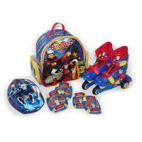 Mochila de Patines transformables en línea, Casco y Protecciones, con diseños exclusivos de Beyblade (8773)(8774)(8776) Patines tallas ajustables. Tallas disponibles 28-31 / 31-34 / 35-38. Set completo y seguro. De acuerdo a la normativa CE. +5 años - details 0