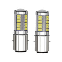 2pcs BA20D H6 Bombilla De Faro Para Motocicleta LED 5730 5630 33SMD Luz Motocicleta 6000K 12V Blanco Para Scooter Y Motorbike - details 1