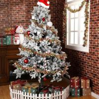 Guirnalda De Tinsel Navideña Metálica Brillante Con Luces LED Para Adornar Árbol De Navidad Decoración Gruesa Para El Hogar - details 4