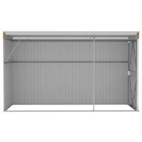 Cobertizo jardín pared acero galvanizado marrón 118x288x178 cm Decoración de muebles de jardín al aire libre - details 4