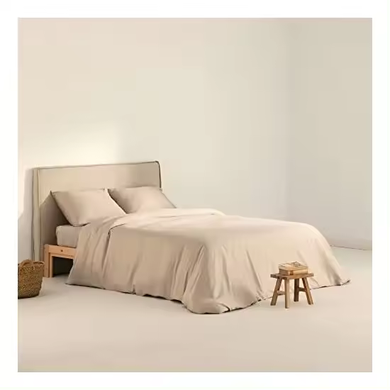 BL BELUM  Funda Nórdica Satén 300 hilos Color: CEMENT  Funda Nórdica Satén cuenta con: Cierre con botones ocultos transparentes. - Funda Nórdica Extrasuave - Funda Nórdica 100% Made in Spain - 1