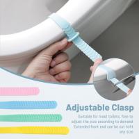 4 PCS Toilet Seat Lifter Handle Silicone Strip, Toilet Lid Lifter Touch Free Toilet Seat Cover Lift Handle Holder Bathroom Accessoriesl (4 Colors) - details 3