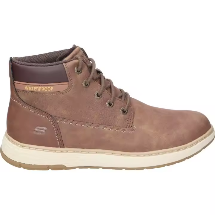 SKECHERS | Botas Skechers Relaxed Fit: Garlan Deno para Hombre – Botas Casual en Color Marrón – Botas Cómodas con Cierre de Cordones – Para Invierno – Cómodas y Versátiles – Modelo 205235-BRN - 1