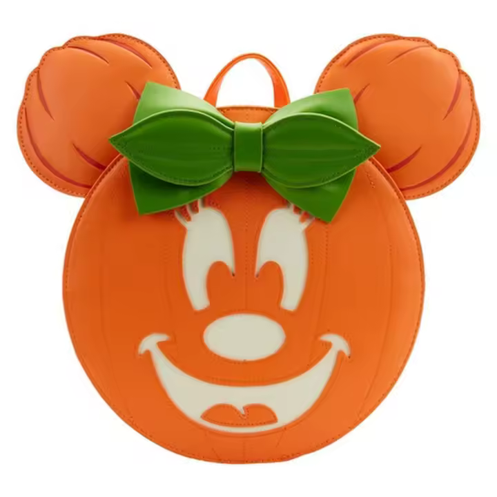 Mochila Calabaza Mickey Disney Loungefly 20cm. Mochila ergonómica con amplio espacio. Diseño resistente y versátil para llevar tus pertenencias con estilo. - 1