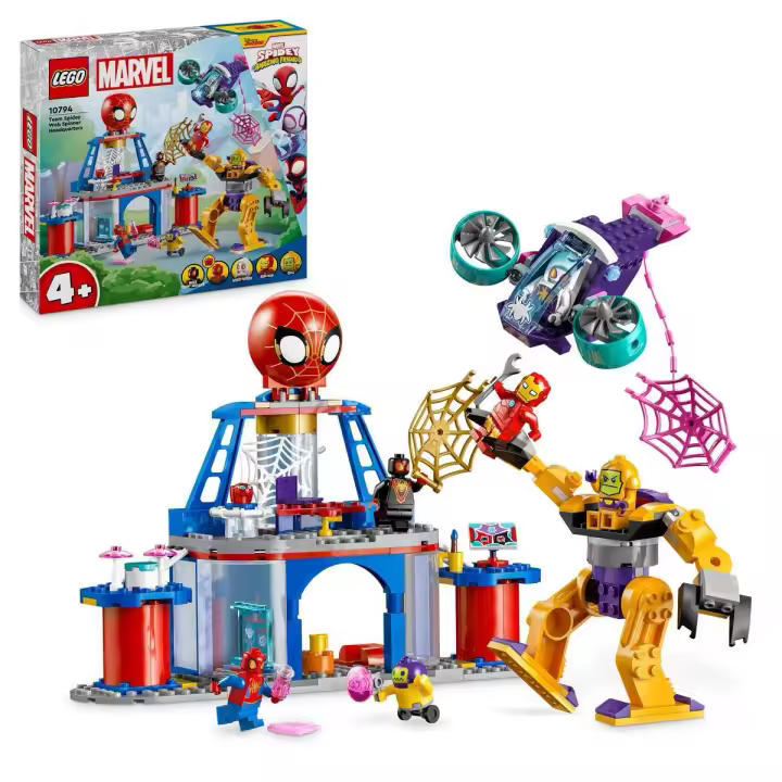 LEGO 10794 Marvel 4+ Cuartel General Arácnido del Equipo Spidey Set de juguetes de superhéroes - 1