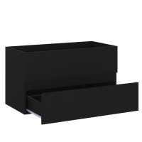 vidaXL Juego de muebles de baño madera de ingeniería negro - details 7