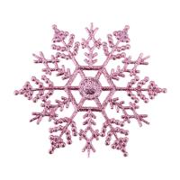 6/12pcs Navidad Copos De Nieve Falsos Adorno De Árbol De Navidad Decoración De Fiesta De Invierno Estilo Pastoral Material Plástico - details 14