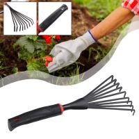 Rake De Jardín Pequeño Con 9 Dientes Herramienta Agrícola Para Hojas Y Paja Rake De Acero Para Jardinería Y Cosecha - details 11
