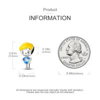 Encantos De Pareja De Niño Y Niña Platinados Con Circonia Para Pulsera O Collar Joyería Para Mujer Pendiente Clásico De Moda Vintage Romántico - details 132