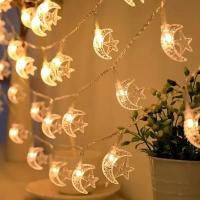 Luz De Luna Y Estrellas LED Mini Para Ambiente De Ramadan Decoración De Fiesta De Cumpleaños En Casa Foco De Luz Seco Batería - details 8