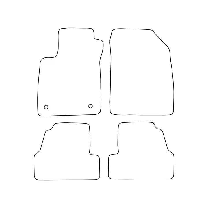 Juego de alfombrillas de terciopelo para Chevrolet Trax 2013-2019 - acabado rojo - 1