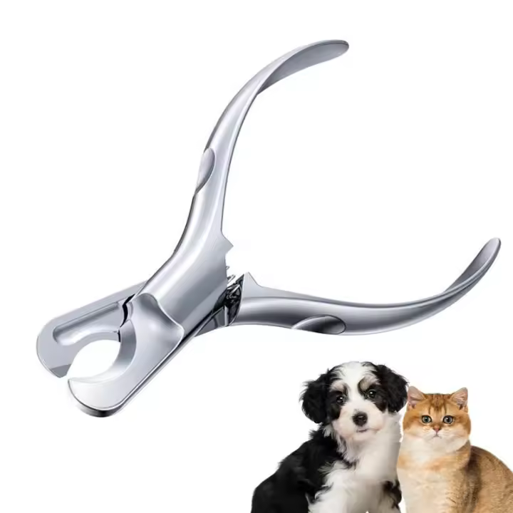 Tijeras De Uñas Para Mascotas De Acero Inoxidable Un Pie De Acero Pet Tijeras De Uñas Para Gatos Y Perros Pequeños Herramienta De Cuidado De Mascotas - 1