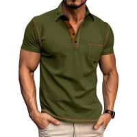 Venta caliente de verano nueva camiseta de manga corta para hombre, comercio exterior, deportes de ocio, solapa Polo - details 19