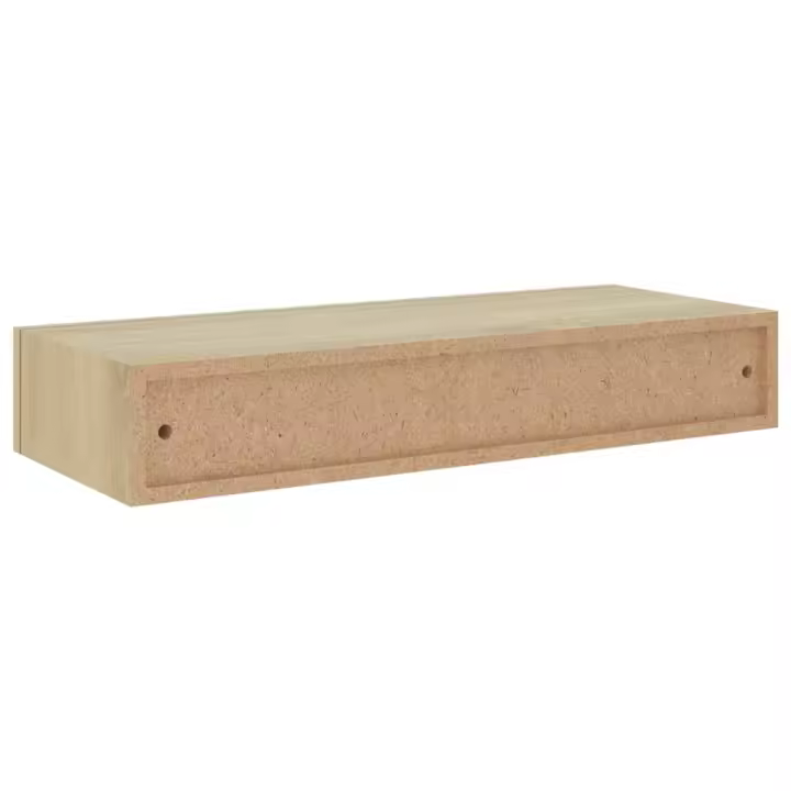vidaXL Estante con cajón de pared MDF roble 60x23,5x10 cm - 1