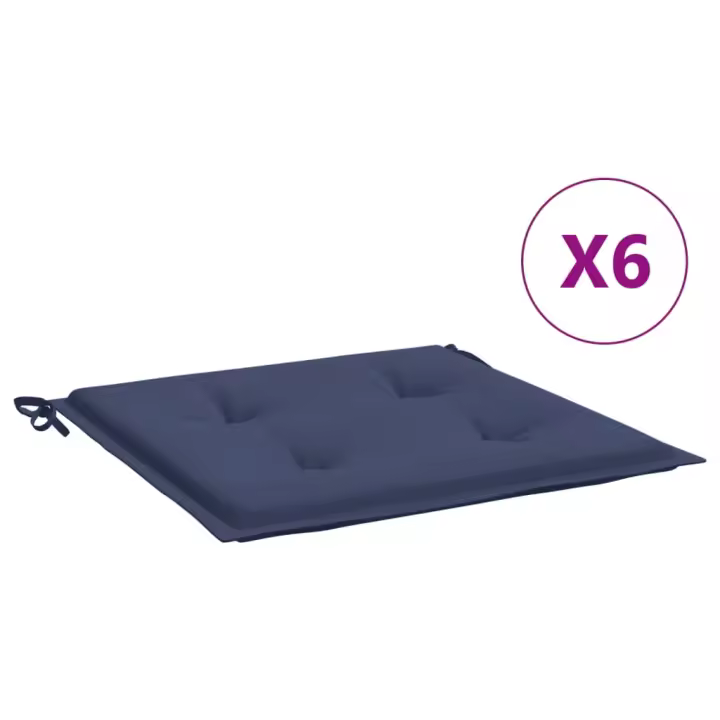 vidaXL Cojines para muebles palets 6 uds tela 40x40x3 cm Cojín Decorativo de Asiento Cojines de muebles de salon - 1