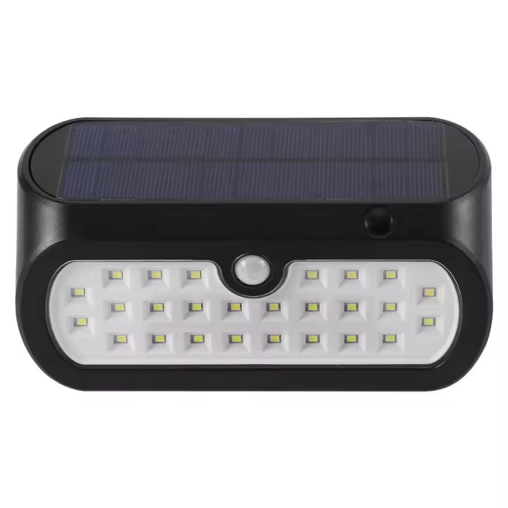 Lámpara solar con sensor de movimiento humano de 26 LED para exteriores, jardín, patio, pasillo - 1