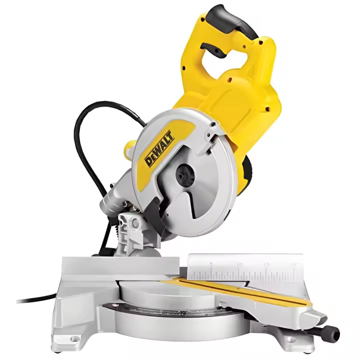 DeWALT DWS777-QS Ingletadora Telescópica 1800 W, Plateado/Amarillo/Negro - 1