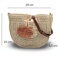 Bolso para mujer de rafia entrelazada. Colección Primavera-Verano 2024. Asas de mano y bandolera regulable. 2 colores disponibles. Cómodo y ligero. Bolso que habla por ti. CAMAR - details 1