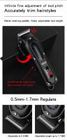 Cortador De Pelo Eléctrico Hiena HYN-212 Recargable Sin Cable Para Hombres Potente Con Ajuste De Longitud Y Recarga Rápida Trimmer De Barba Herramienta De Peluquería - details 7