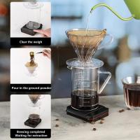 Báscula de café digital con temporizador, 2 kg/0,1 g, mini báscula de café recargable de alta precisión con 3 modos para café espresso y café vertido, báscula de café digital portátil - details 2